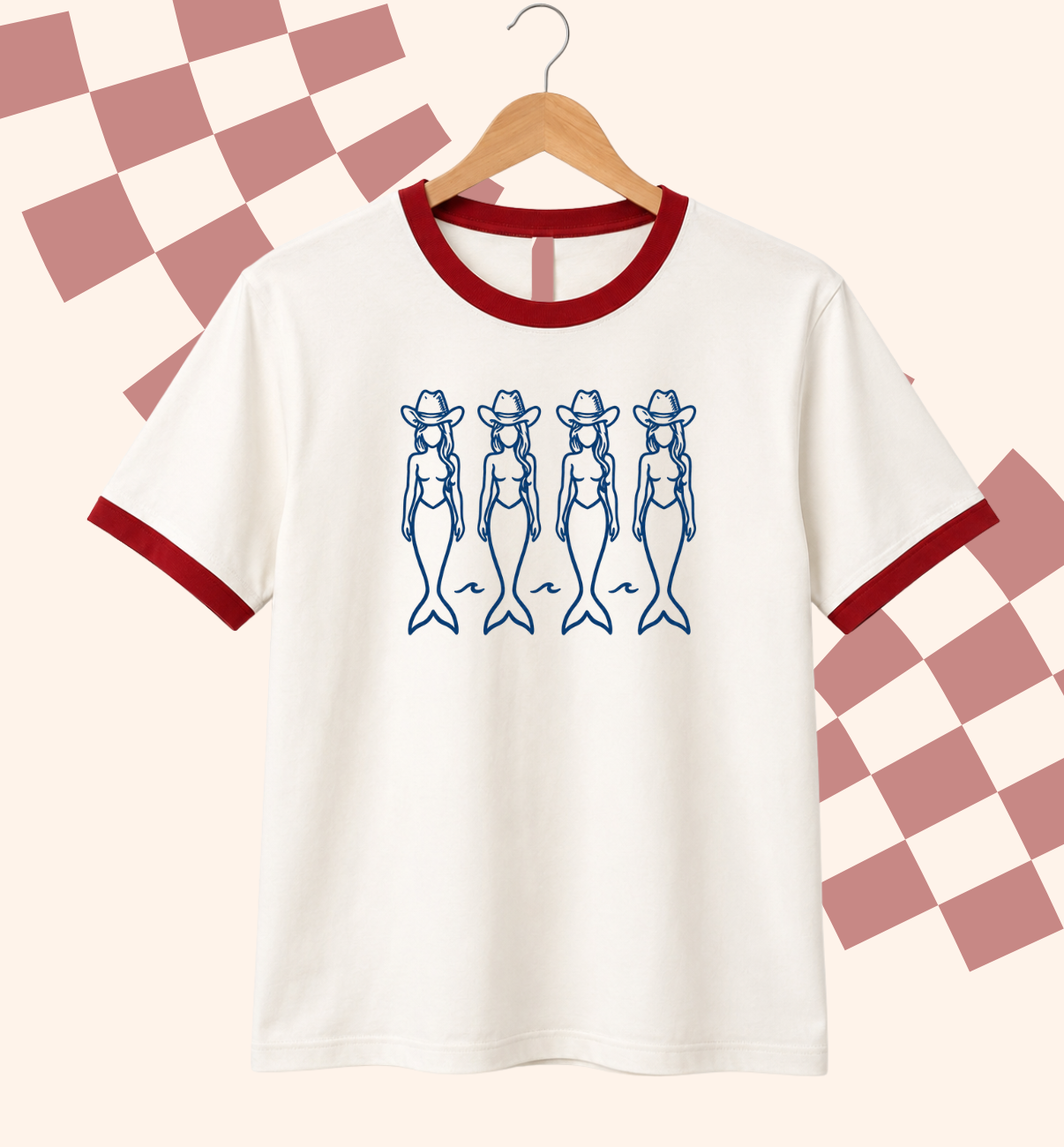 Cowgirl Mermaid Ringer Tee