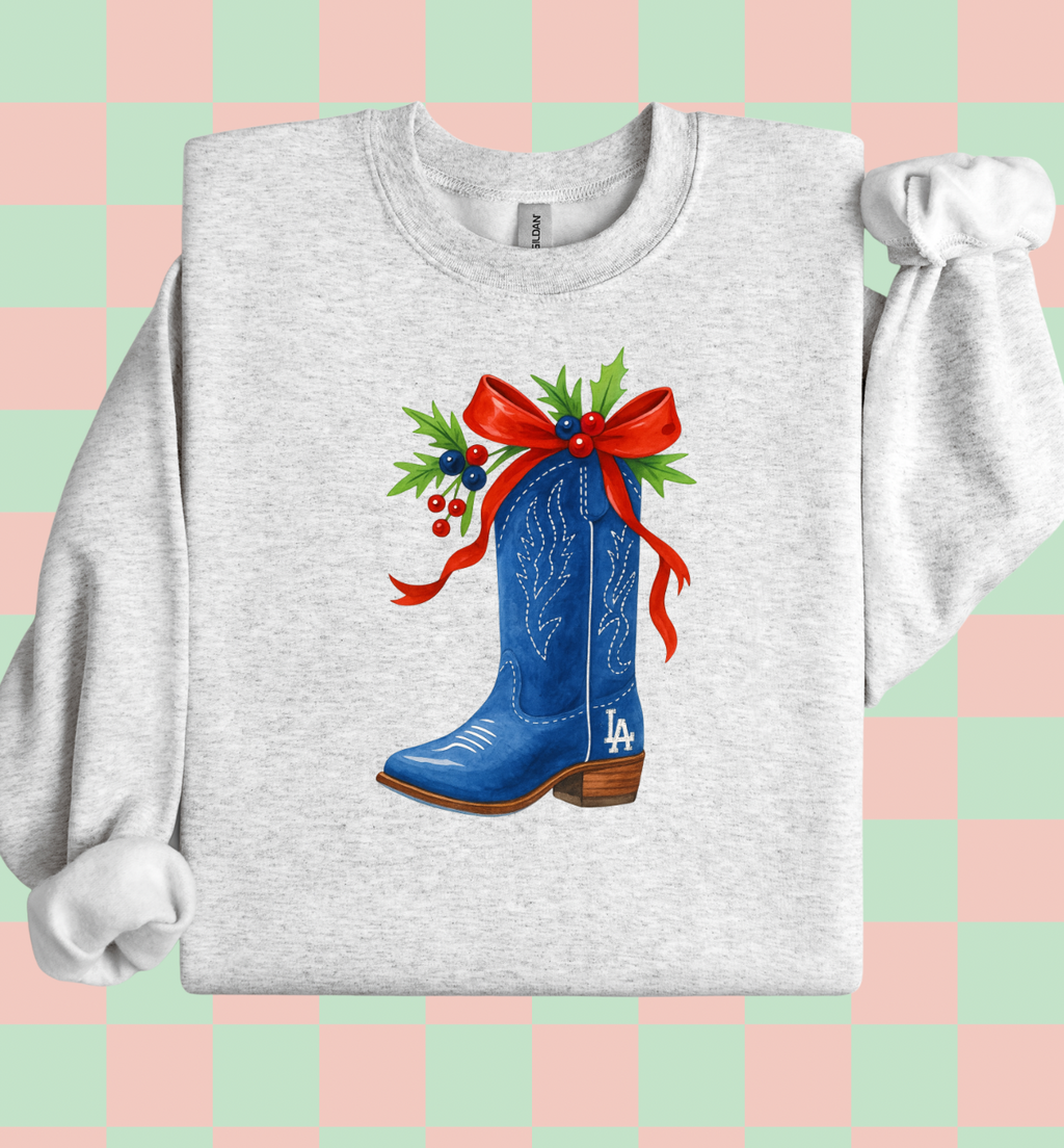 LA baseball Christmas Boot